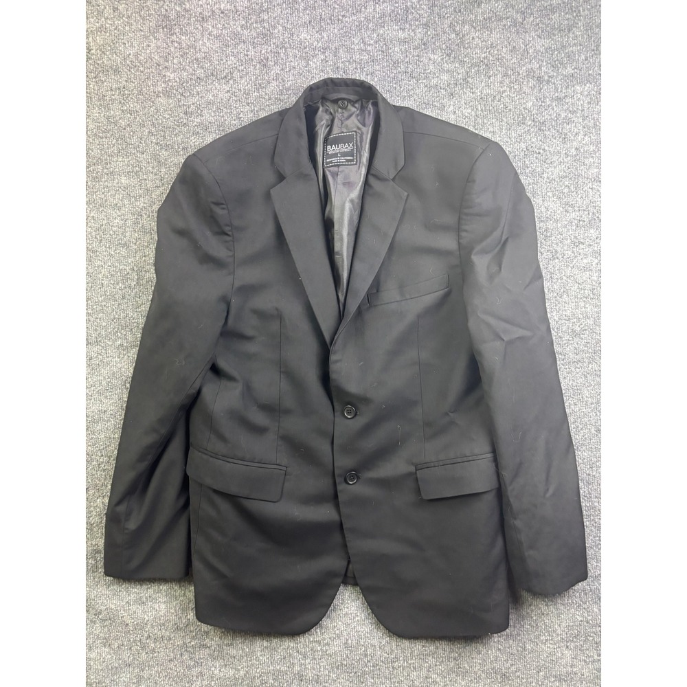 Baubax Blazer Women L Black Two Button Travel Jacket Professional Notch Lapel